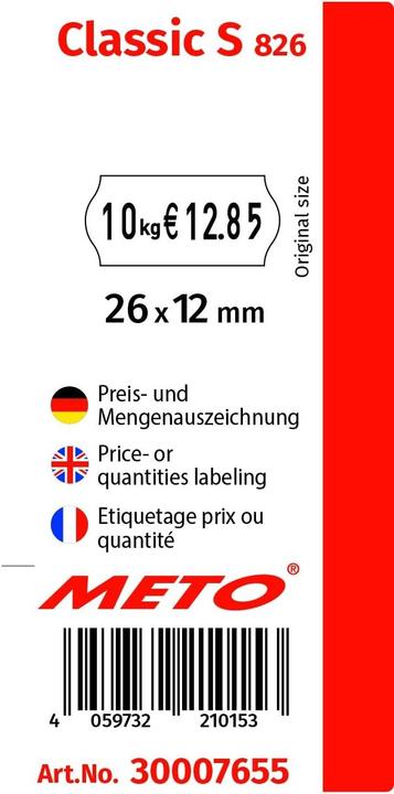Immagine prodotto METO Etichettatrice prezzi Classic S 826