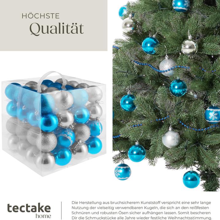 Produktbild tectake Weihnachtskugeln (64 -teilig)