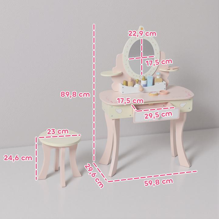 Actual product image Aiyaplay Dressing Table (29.60 x 29.60 x 89.80 cm)