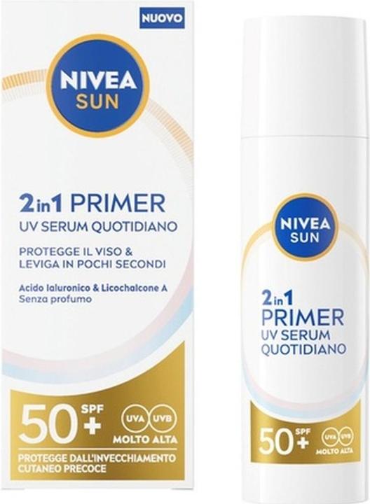 Immagine prodotto NIVEA Sun 2in1 Primer Siero Quotidiano Viso Spf50 30ml (Crema solare, SPF 50, 30 ml)