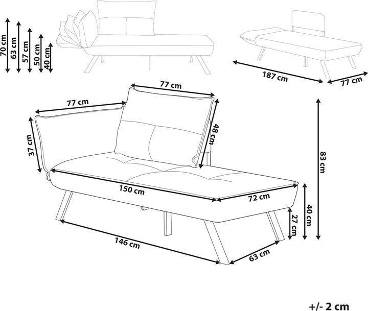Produktbild Beliani Rocamadour (Recamiere)