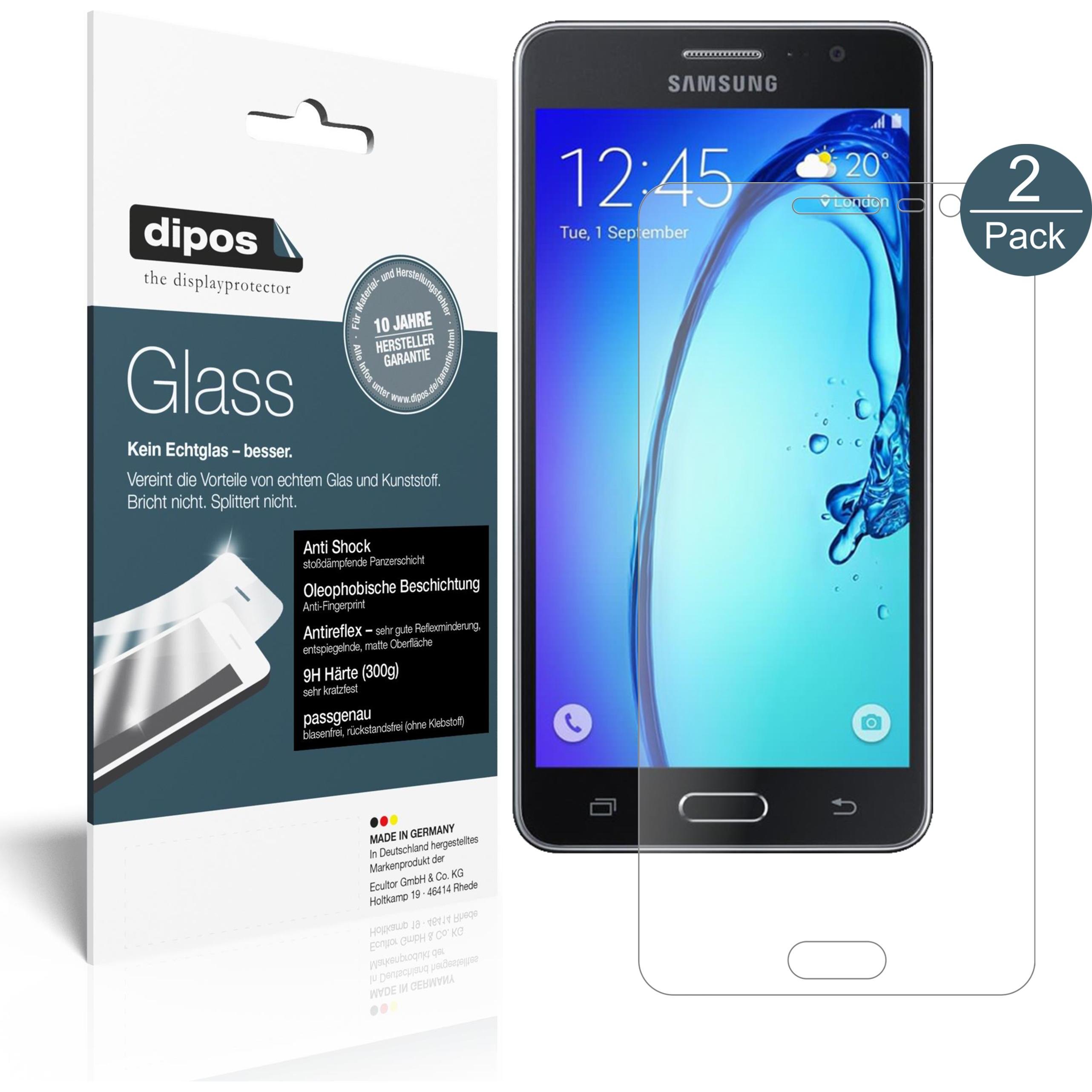 Dipos Displayschutz Anti-Shock (2 Stück, Samsung Galaxy On6), Smartphone Schutzfolie, Transparent