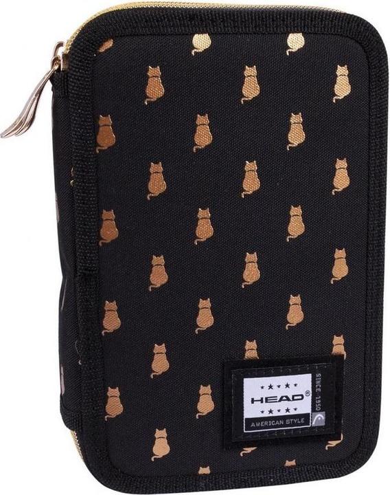 Actual product image Astra Doppeltes Federmäppchen ohne Füllung. Goldener Kätzchenkopf