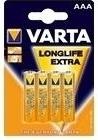 Productafbeelding Varta Longlife Extra (4 Pcs., AAA)