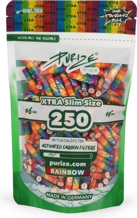 Produktbild Purize Xtra Slim Aktivkohlefilter DIVERSITY  (250Stk.)