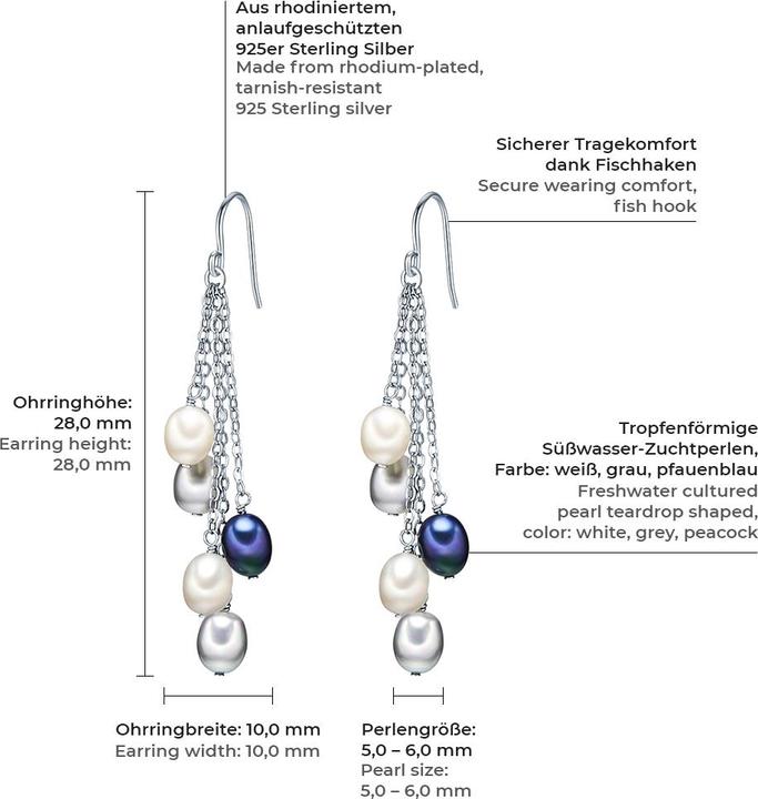 Image du produit Valero Pearls Femme argent sterling perle d'eau douce de culture argent - 3016 (Argent Sterling)