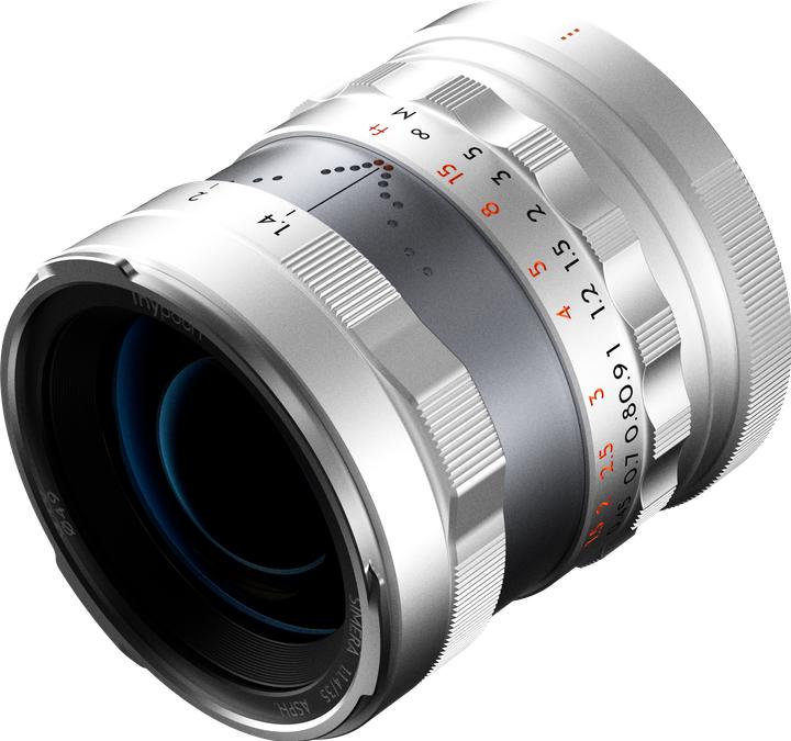 Productafbeelding Thypoch Full-frame fotografie objectief Simera 35mm f1.4 voor Fujifilm X mount - Zilver (Fujifilm X, Volledig formaat)