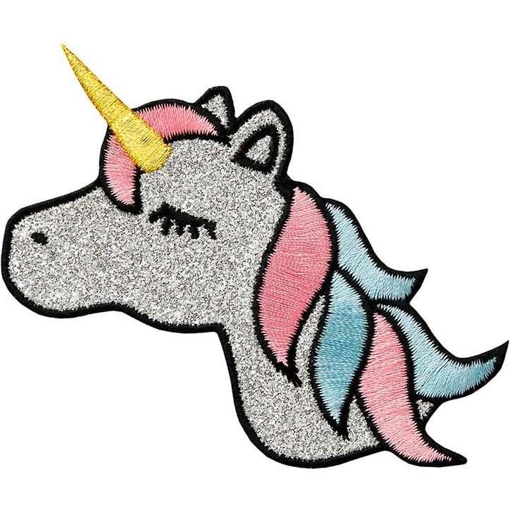 Mono Quick Einhorn, Applikationen, Silber