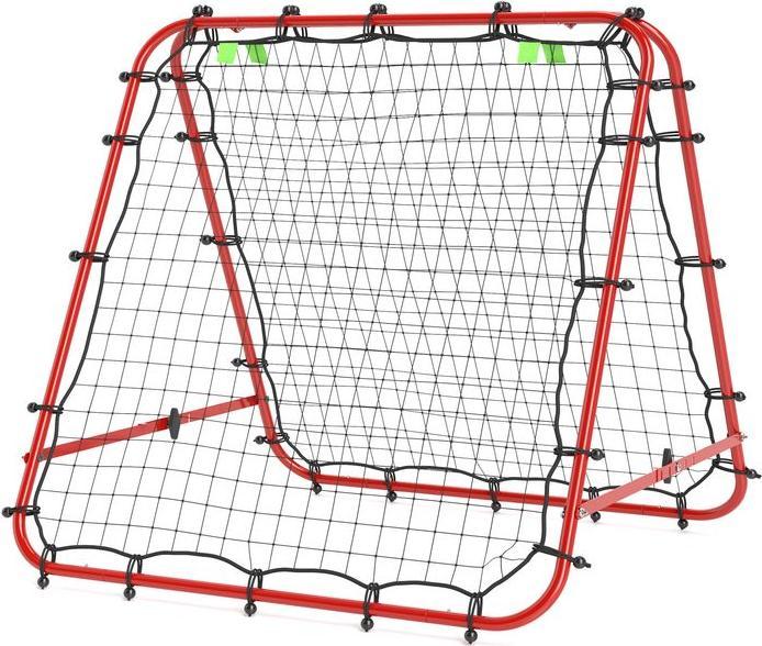 Immagine prodotto Swisshandel24 Fussball Rebounder Kickback Tor Rückprallwand Netz beidseitiger Rückprall, rot