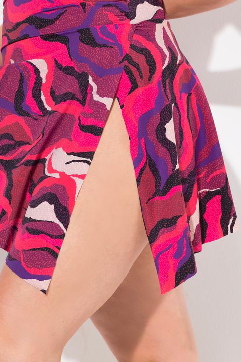 Image du produit Ulla Popken Robe de bain imprimé vagues, bonnets souples, finition en pointe, matière recyclée (52)