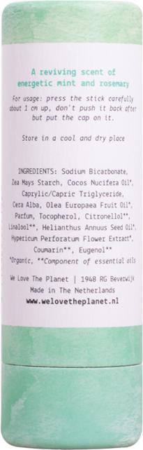 Actual product image We Love The Planet Mighty Mint - Invigorating with Mint & Rosemary (Stick)