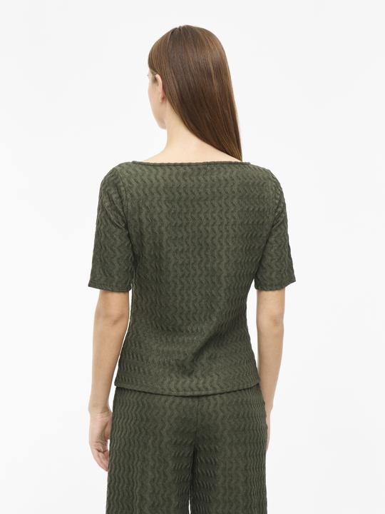 Actual product image Vila VIROMILA U-Boot-Ausschnitt Oberteil mit kurzen Ärmeln (S)