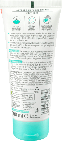 Immagine prodotto dm alverde Crema di lavaggio trasparente (Crema lavaggio, 100 ml)