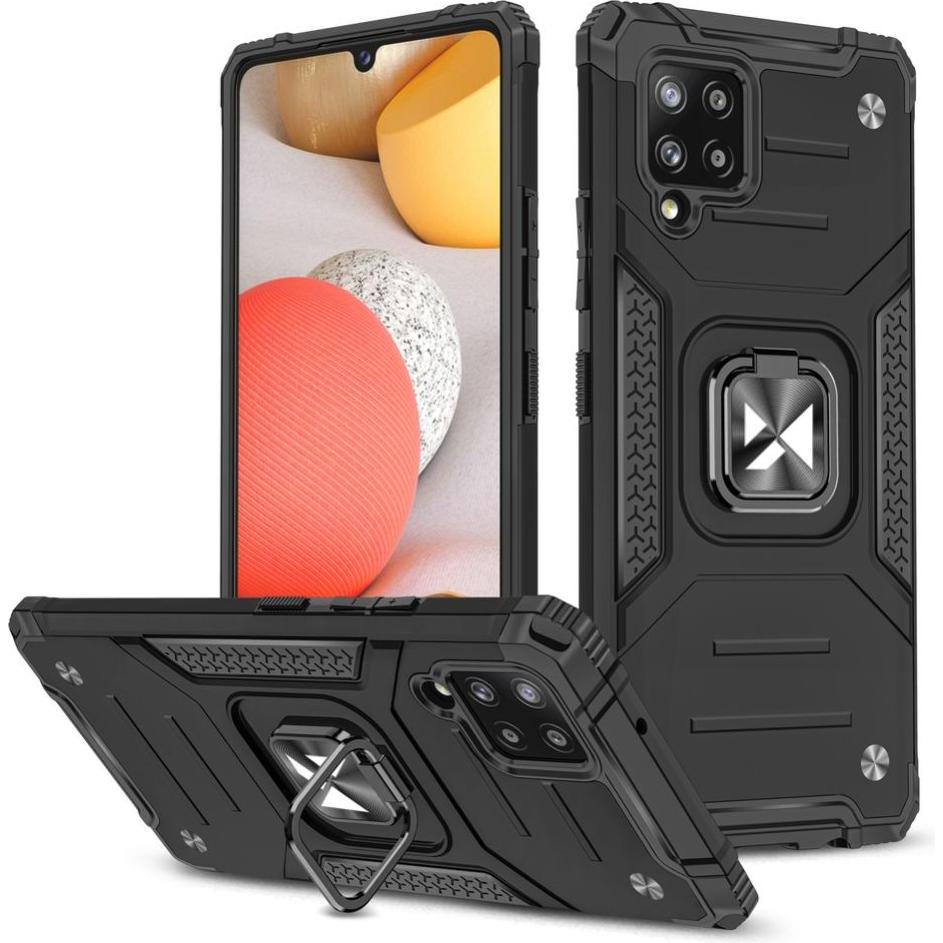 Wozinsky Ring Armor Case Kickstand Tough Rugged Cover for Samsung Galaxy A42 5G black (Samsung Galaxy A42 5G), Smartphon...