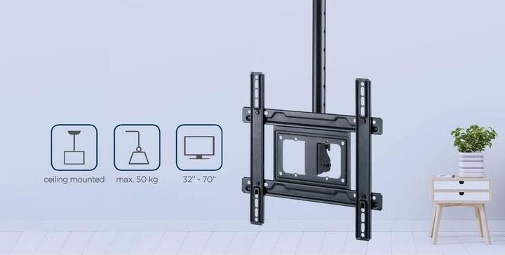 Immagine prodotto Gembird CM-70ST-01 Supporto a soffitto per TV completamente mobile 32 - 70 50 kg (Soffitto, 50 kg, 32" - 70")