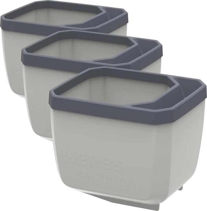 Gusta Garden HERBS BUDDY kruidenpot set van 3 grijs (50 cm)