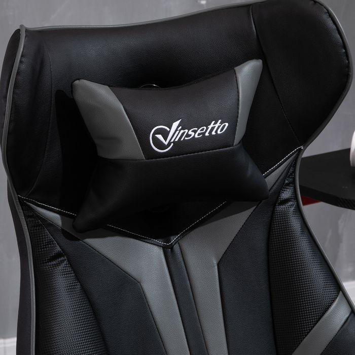 Produktbild Swisshandel24 Gamingstuhl mit Wippenfunktion ergonomisch Schwarz+Grau