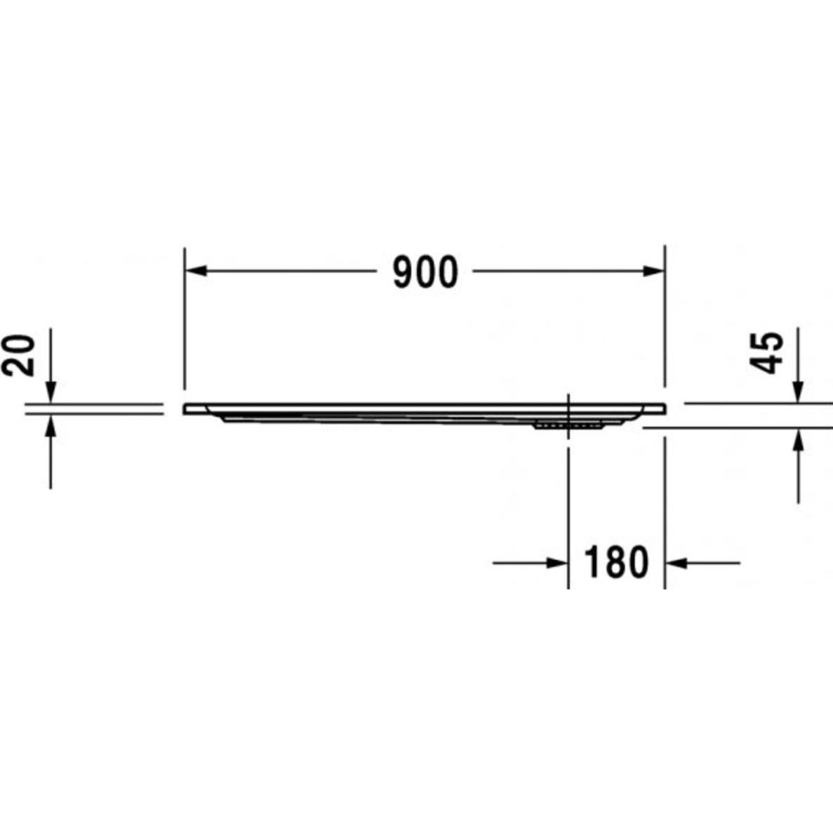 Thumbnail - Duravit, Duschwanne, Rechteck-Duschwanne STARCK SLIML 900x750x45mm weiss