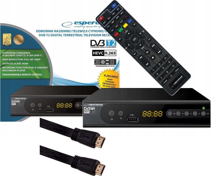 Actual product image Esperanza EV106P (DVB-C, DVB-S, DVB-S2, DVB-T, DVB-T2)