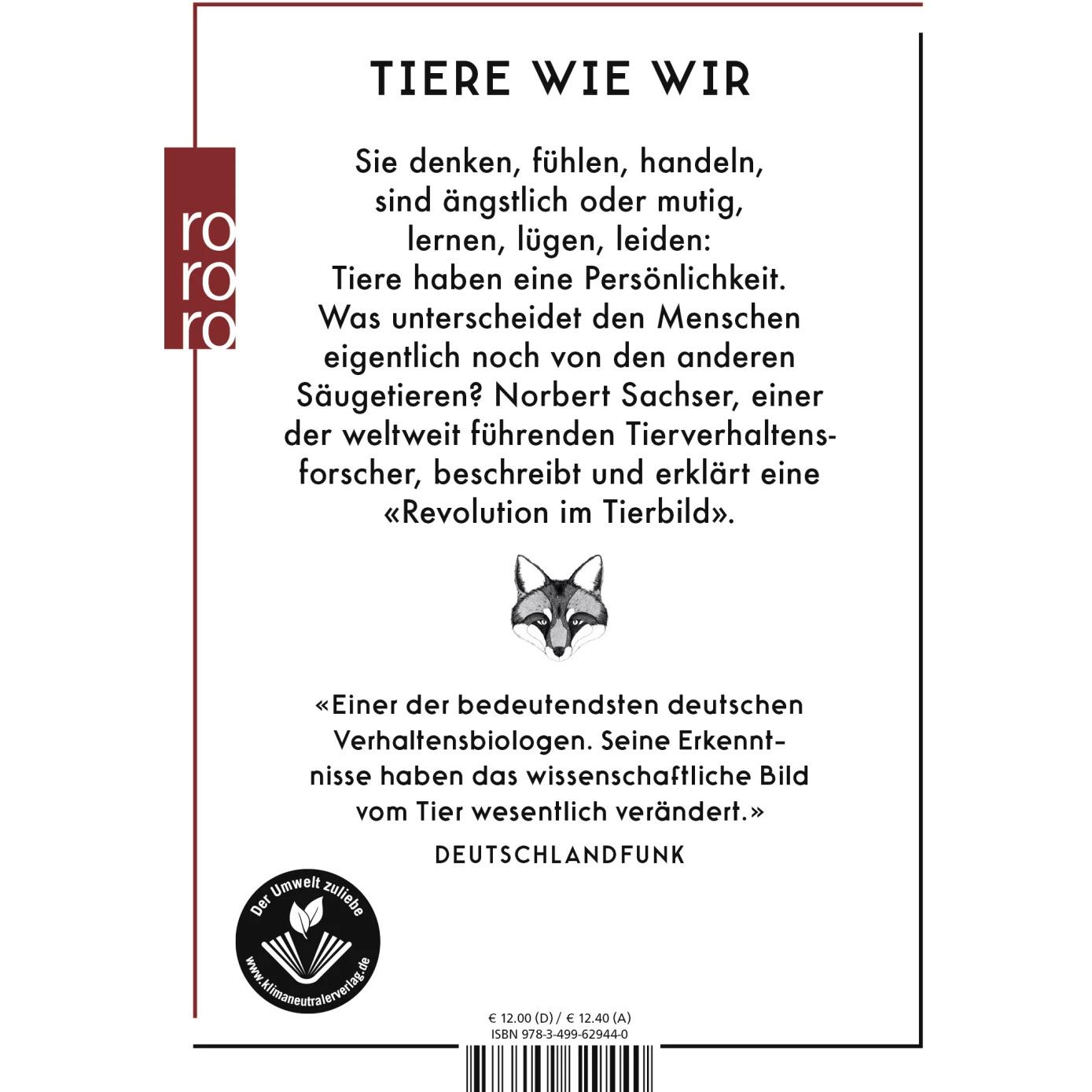 Thumbnail - Der Mensch im Tier, Fachbücher von Norbert Sachser