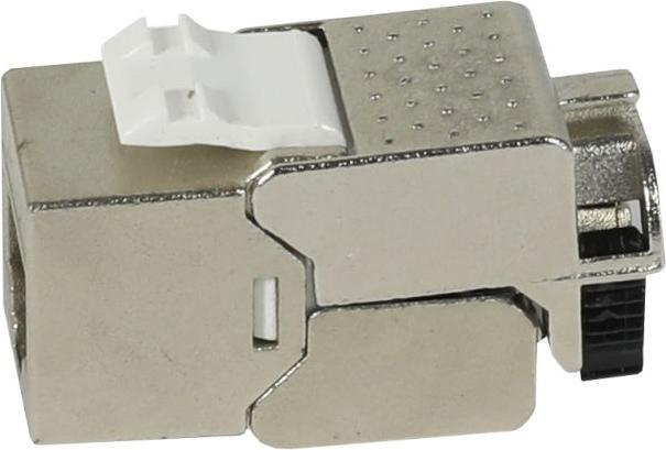 Actual product image Synergy 21 Keystone, module, TP socketRJ45, CAT6A, 500MHz, slim-line, with cable clamp, Synerg (Keystone module)