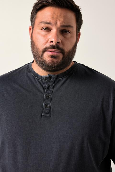 Produktbild Men+ Henley, Halbarm, Ausschnitt mit Knopfleiste, Vintage Look (4XL)