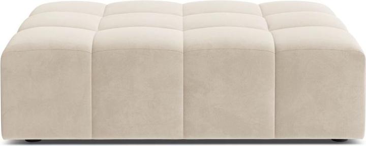 Actual product image Cosmopolitan Design Velvet Pouf, "Chicago", 1 Seat, Light Beige, 102x84x42 Made in Europe