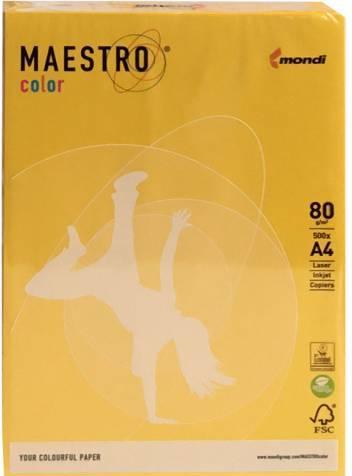Igepa Recipe paper coloured Maestro Colour A4 gr. 80 ff. 500 - colour yellow SOLE (80 g/m², 500 x, A4)