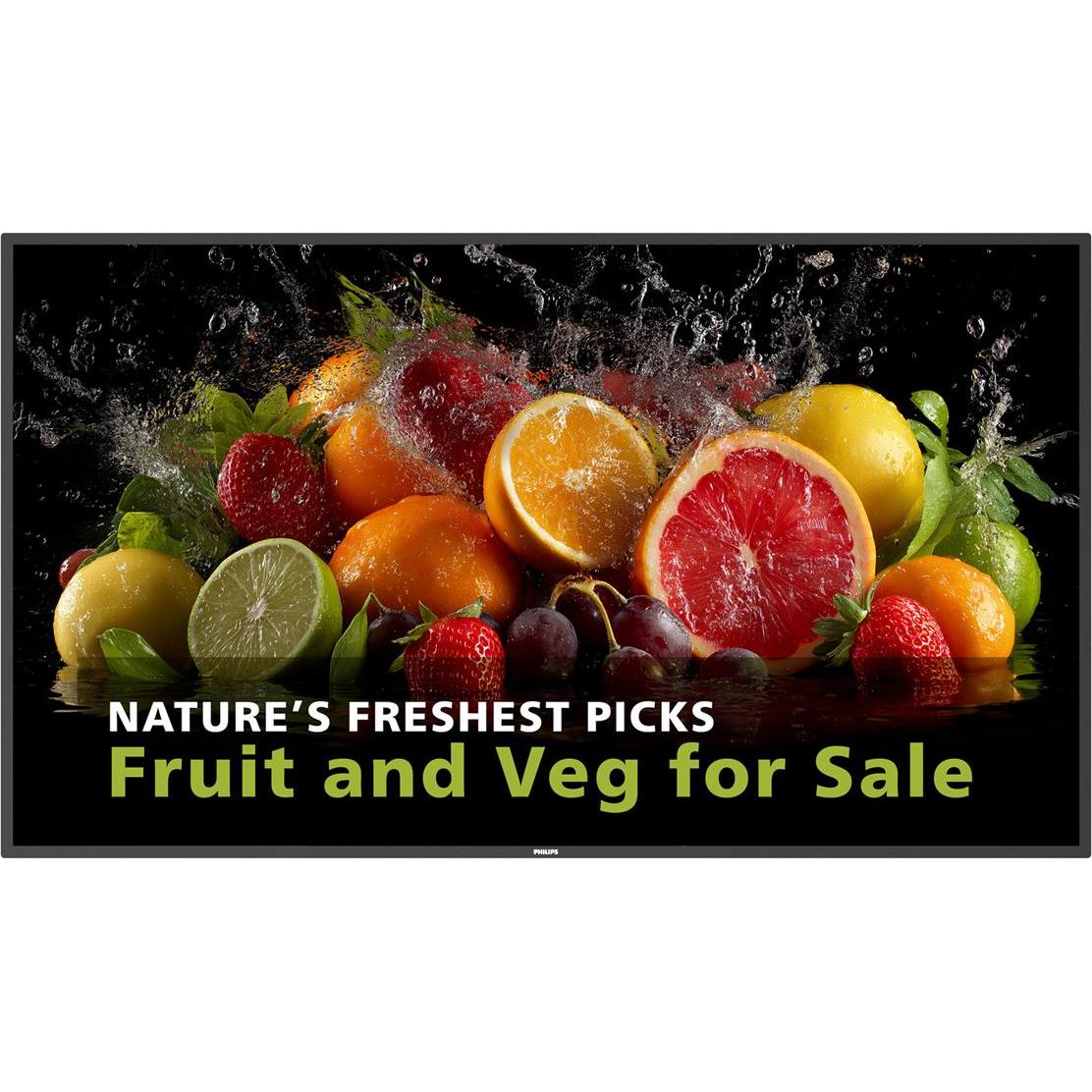 Philips 55IN LCD ADS 4K 38402160 16:9 (3840 x 2160 Pixel, 54.60"), Digital Signage, Schwarz