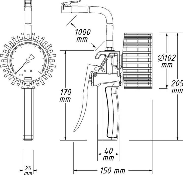 Actual product image HAZET Tyre inflator ∙ calibrated 9041G-1