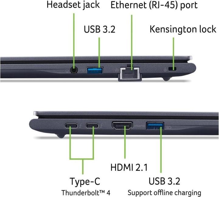 Image du produit Acer TravelMate P4 (16", 1000 Go, 32 Go, CH, Intel Core Ultra 7 255U)
