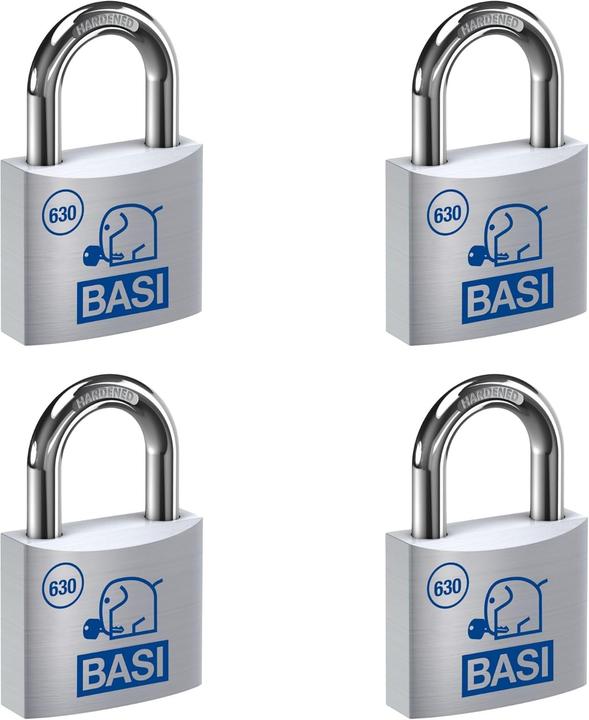 BASI 4-teiliges Vorhängeschloss-Set, gleichschliessend