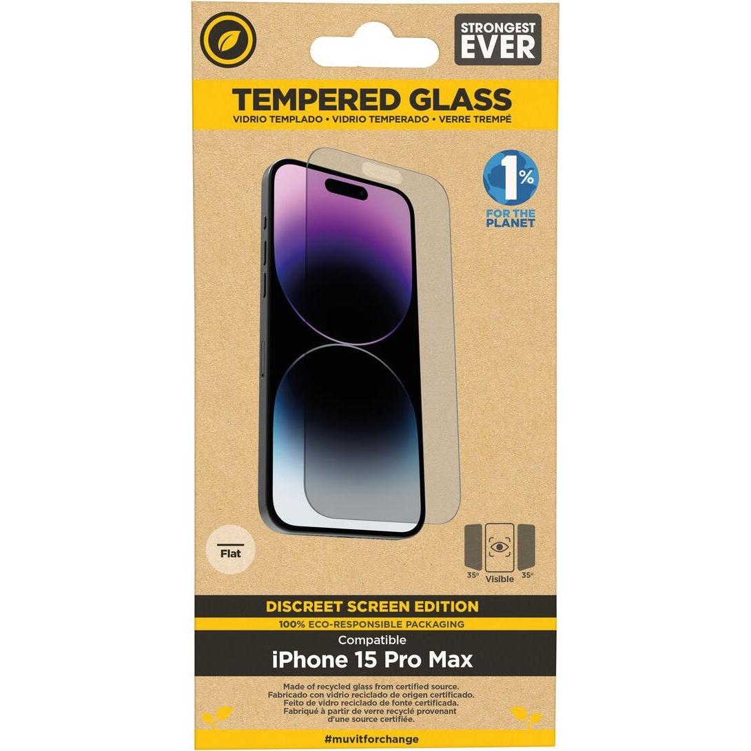 [n]fibrecare Bildschirmschutz fürs Handy Muvit for Change (Apple iPhone 15 Pro Max), Pellicola protettiva smartphone, Trasparente