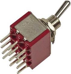 Produktbild Velleman Vertical Toggle Switch 4Pdt On-On Pcb Type