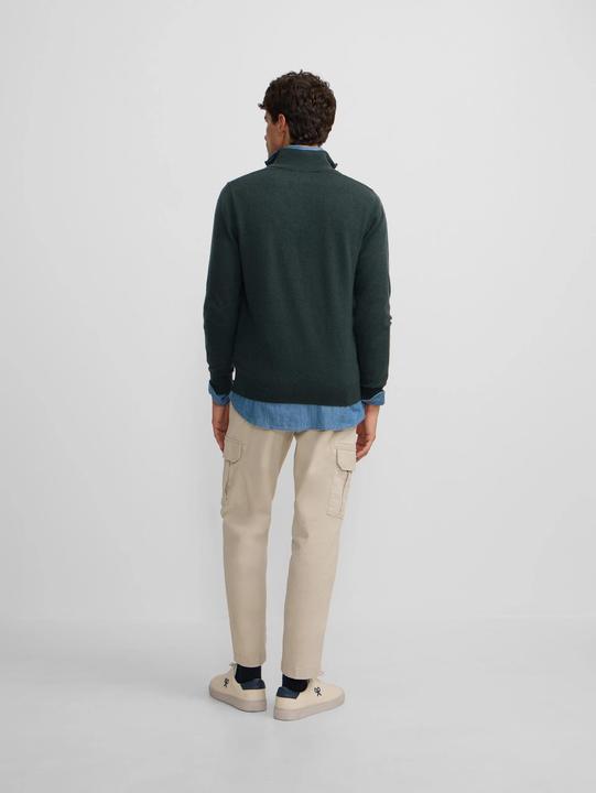 Produktbild Silbon Pullover mit Stehkragen 1/4 Reissverschluss aus Mischwolle (XL)