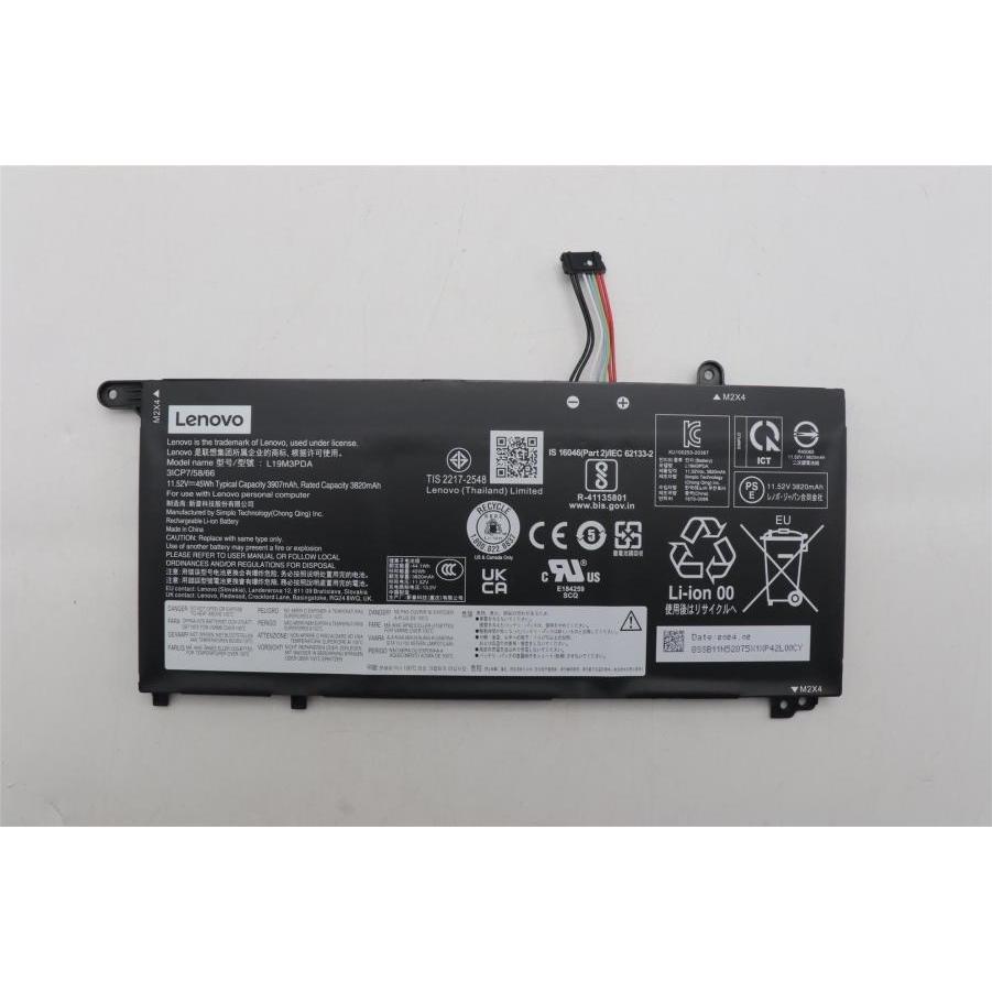 Lenovo BATTERY 3cell 45Wh (3 Zellen, 3820 mAh), Notebook Akku, Schwarz