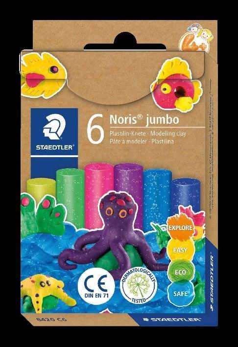 Actual product image Staedtler Plasticine modelling clay glitter 6s multicoloured