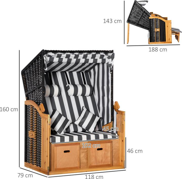 Immagine prodotto Outsunny Sedia da spiaggia