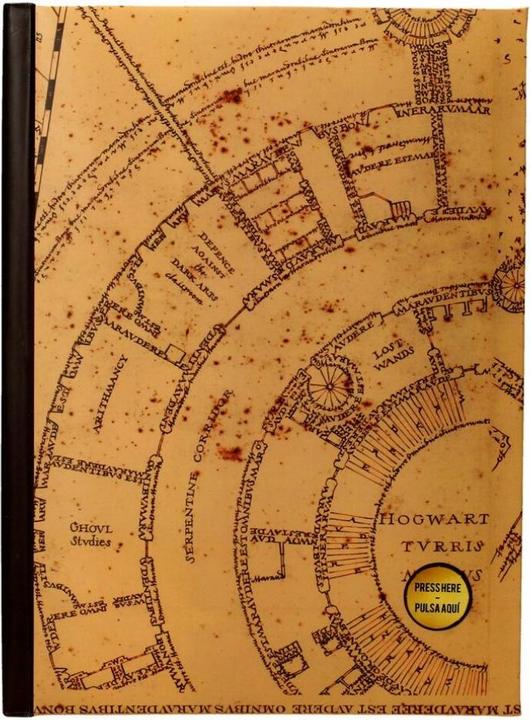 Actual product image SD Toys Harry Potter Notebook with Glow-in-the-Dark Map of the Rumbler (A5, Hardcover)