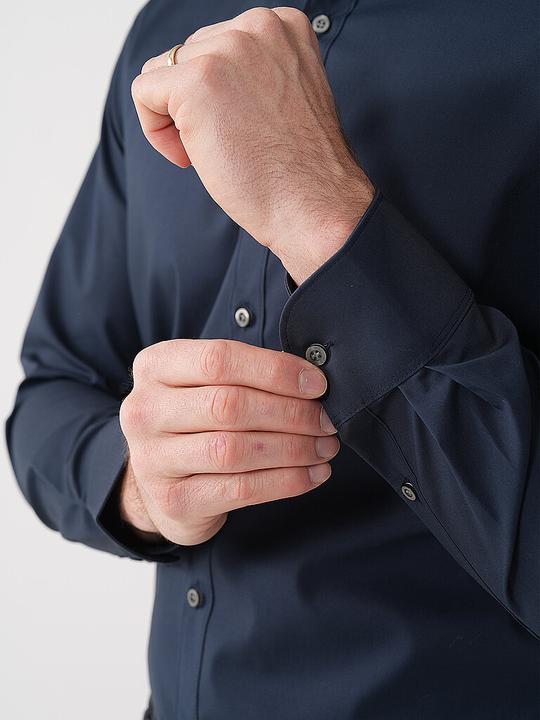 Actual product image Olymp Shirt Level 5 Body fit, navy New York Kent 1/1 sleeve, size 38 (38)