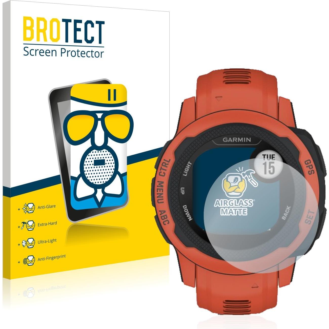 BROTECT AirGlass Panzerglasfolie Matt, Smartwatch Schutzfolie, Grau