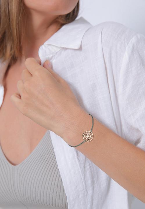 Produktbild Elli Armband Lebensblume Mutter Kind Set Nylon 925 Silber (16 cm, Nylon, 925 Sterling Silber Rosegold, No stone)