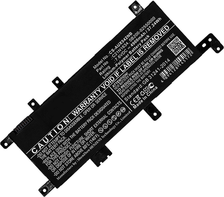 Produktbild AGI Akku kompatibel mit Asus VivoBook 15 X542BA-DH99 - Akku - 4.900 mAh (1 Zellen, 4900 mAh)
