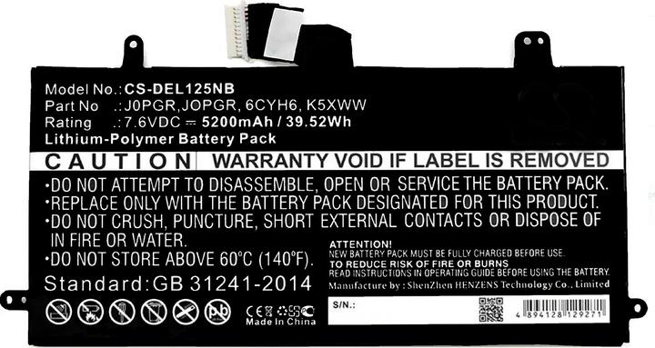 AGI Akku kompatibel mit Dell Latitude 5290 2-in-1 - Akku - 5.200 mAh (1 Zelle, 5200 mAh)