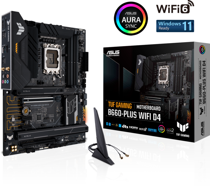 Actual product image ASUS TUF GAMING B660-PLUS D4 (LGA 1700, Intel B660, ATX)