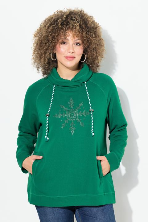 Produktbild Ulla Popken Sweatshirt, Eisstern, Stehkragen, Taschen, Langarm (46, 48)