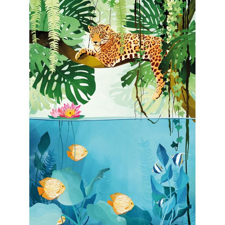 Trenddeko Goed Blauw - Tiger im Dschungel