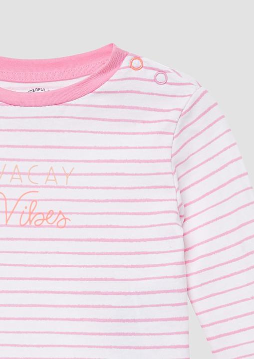 Produktbild S.Oliver T-Shirt Gestreiftes Unisex Longsleeve mit Frontprint (68)