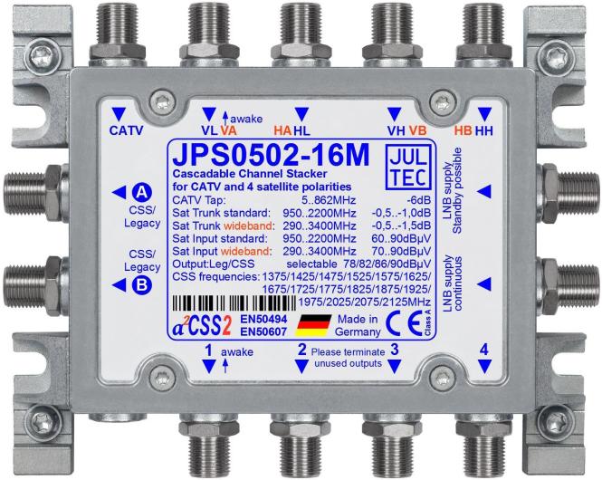 Jultec GmbH Einkabelumsetzer JPS0502-16M 5 auf 2/16UB ohne Netzteil