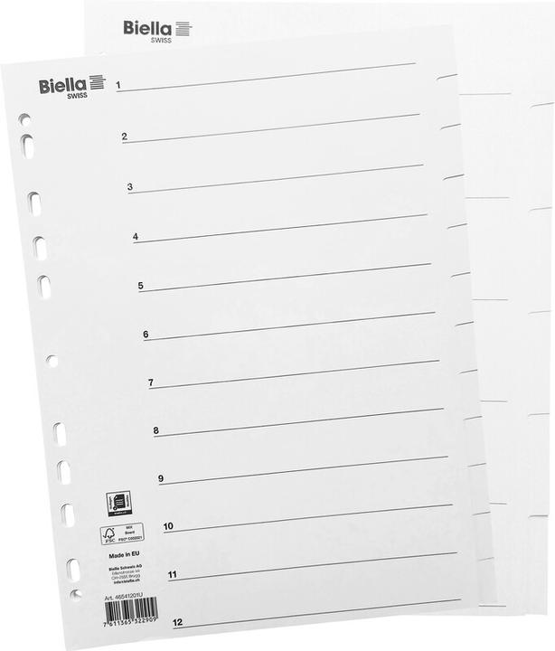 Immagine prodotto Biella Registra il formato completo bianco